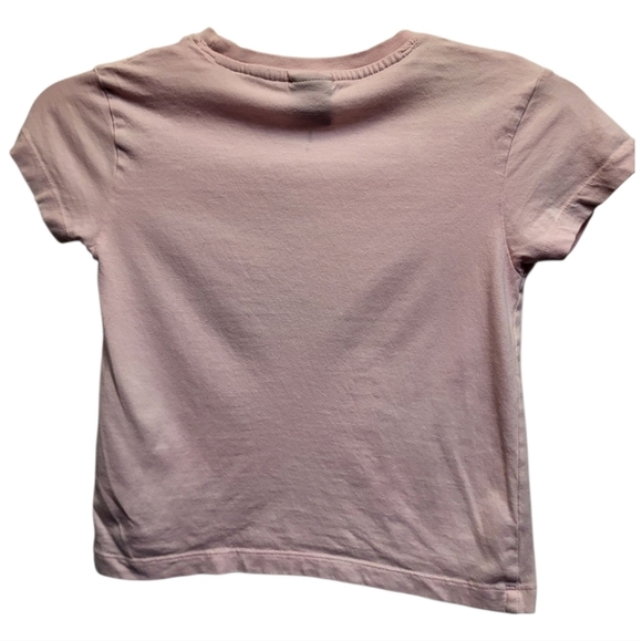 Kids Pink Short Sleeve Paris Eiffel Tower Tee - Size 6 - Picture 2 of 4